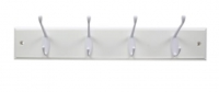 Wickes  Wickes Light Duty Hook Rail - White 450mm