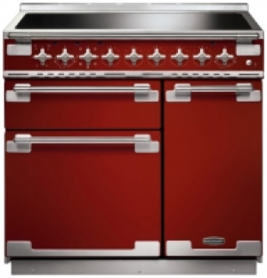 Rangemaster Elise 90cm Induction Range Cooker - Cherry Red