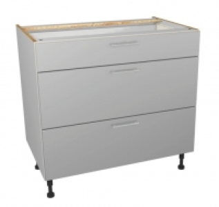 Wickes  Wickes Orlando Grey Gloss Slab Drawer Unit - 900mm (Part 1 o