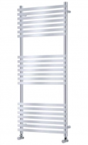 Wickes Invent Square Chrome Heated Towel Rail Radiator - 118