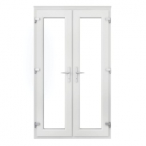 Wickes  Euramax uPVC White 4ft Double Glazed French Door - 1190 x 20