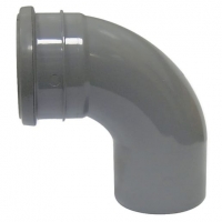 Wickes  FloPlast 110mm Soil Pipe Bend Socket/Spigot 92.5° - Grey
