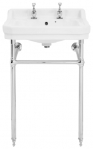 Wickes  Wickes Oxford Traditional 2 Tap Hole Ceramic Bathroom Basin 