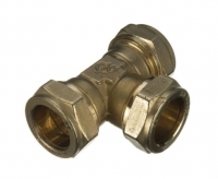 Wickes  Primaflow Brass Compression Equal Tee - 22mm