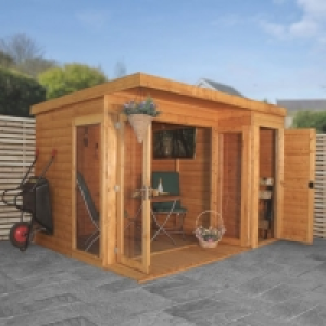 Mercia 10 x 8ft Large Garden Office including Side Shed & Bi