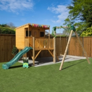 Mercia 14 x 10ft Pent Style Playhouse with Tower & Activity