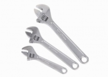 Wickes Assorted 3 Piece Adjustable Wrench Set