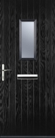 Wickes  Euramax 1 Square Right Hand Black Composite Door - 920 x 210