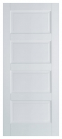Wickes  LPD Internal Contemporary 4 Panel Primed White Solid Core Do