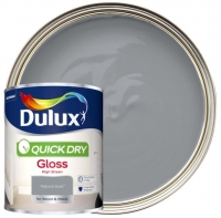 Wickes  Dulux Quick Dry Gloss Paint - Natural Slate Paint - 750ml