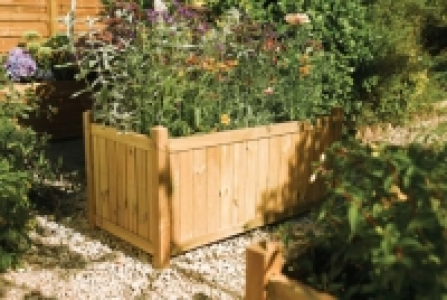 Rowlinson Pressure Treated Rectangular Planter - 500 x 1000m