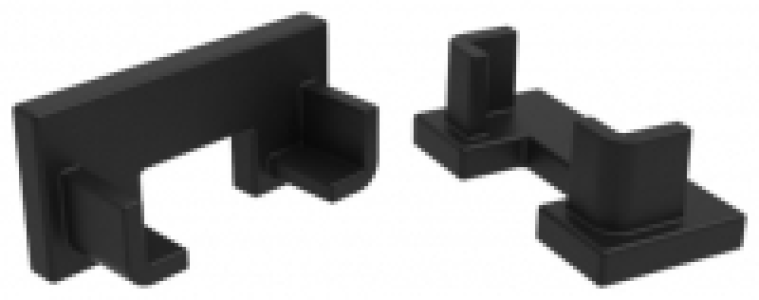 Tamworth Black End Caps for Surface Mounted Profiles (2 end