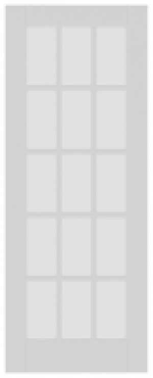 Wickes Hexham 15 Light White Primed Solid Core Door - 1981 x