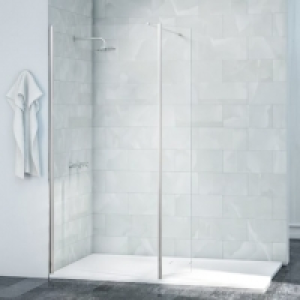 Nexa By Merlyn 8mm Chrome Frameless Swivel Wet Room Shower P