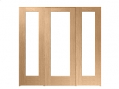 Wickes  Wickes Oxford Fully Glazed Oak Internal Room Divider 762mm D