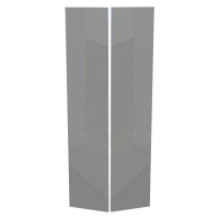 Homebase Self Assembly Required Fitted Bedroom Slab Double Wardrobe Doors - Grey