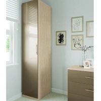 Homebase Self Assembly Required Fitted Bedroom Slab Single Wardrobe - Champagne