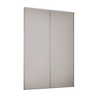 Homebase Steel, Mfc Classic 2 Door Sliding Wardrobe Kit Cashmere Panel (W)1185 x