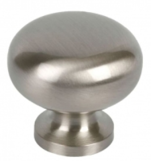 Wickes  Wickes Sleek Round Door Knob - Satin Nickel 29mm Pack of 4