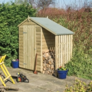 Rowlinson Oxford 4 x 3ft Small Shiplap Apex Shed with Side S