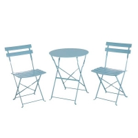 Homebase No Assembly Required Lazio Bistro Garden Table & Chairs Set Blue