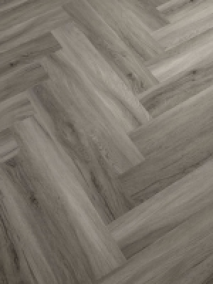 Novocore Herringbone Warm Grey Luxury Vinyl Flooring with Bu