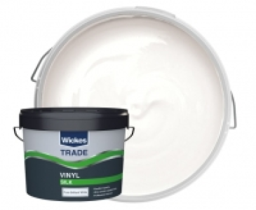 Wickes Trade Vinyl Silk Emulsion Paint - Pure Brilliant Whit