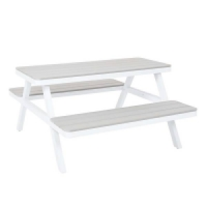 Homebase Metal/polywood Picnic Bench - White