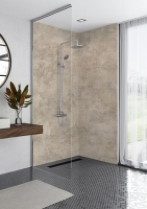 Wickes  Mermaid Elite Treviso Post Form Single Shower Panel 2420 x 1