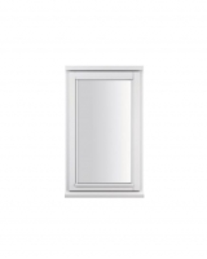 White Double Glazed Timber Casement Window - 1-Lite Left Hun