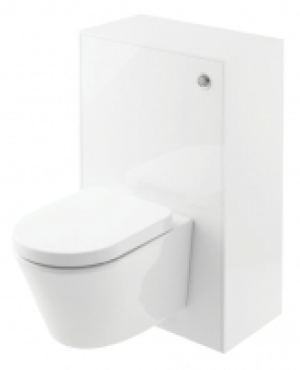 Wickes Eli White Gloss Wall Hung Toilet Unit - 600 mm