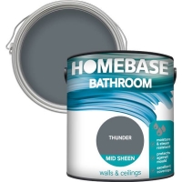 Homebase Homebase Paint Homebase Bathroom Mid Sheen Paint - Thunder 2.5L