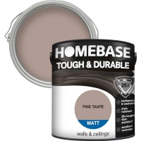 Homebase Homebase Paint Homebase Tough & Durable Matt Paint - Fine Taupe 2.5L
