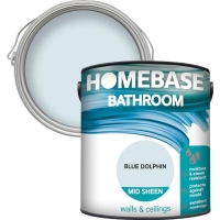 Homebase Homebase Paint Homebase Bathroom Mid Sheen Paint - Blue Dolphin 2.5L