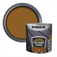 Homebase Water Based Ronseal Ultimate Protection Decking Stain Rich Teak - 2.5L