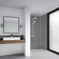 Homebase Composite Wetwall Grey - 1220mm - Shower Panel - Composite