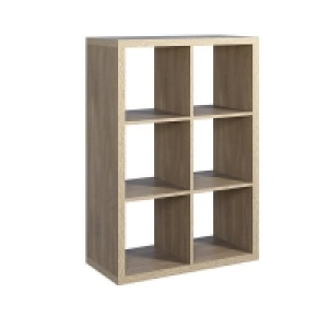 Homebase Mdf Clever Cube 3x2 Storage Unit - Sanoma Oak