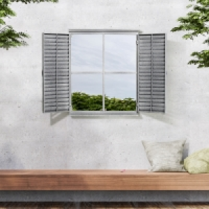 The Outdoor Living Collection: Iron Shutter Garden Mirror £59.99