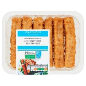 Waitrose  Waitrose 6 Chunky Cod Fish Fingers