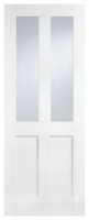 Wickes  LPD Internal London 2 Lite Primed White Solid Core Door - 83