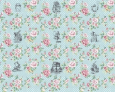 ohpopsi Alice in Wonderland Flowery Wall Mural - L 3m (W) x