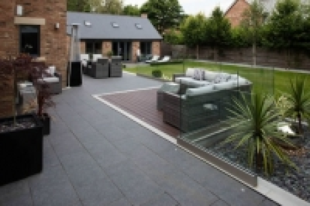 Wickes  Marshalls Symphony Smooth Basalt Porcelain Paving Slab - Sam