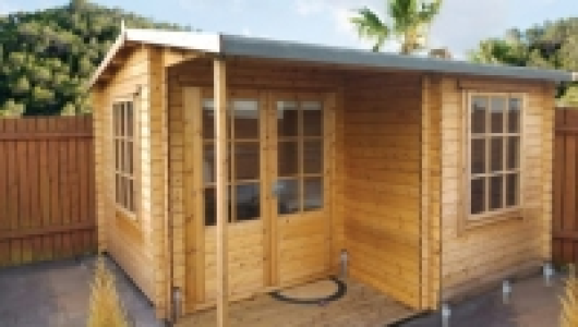 Shire Ringwood 12 x 15ft Large Double Door Log Cabin includi