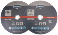 Wickes  Wickes Metal Flat Cutting Disc 230mm - Pack of 2