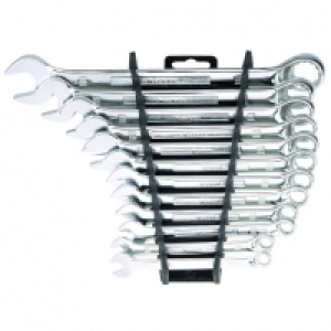Wickes Heavy Duty Chrome Plated 12 Piece Combination Spanner