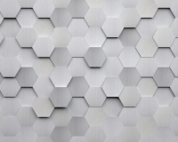 Wickes  ohpopsi Metal Hexagons 3D Wall Mural - XL 3.5m (W) x 2.8m (H