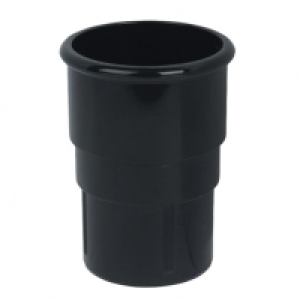 Wickes  FloPlast 50mm MiniFlo Downpipe Pipe Socket - Black