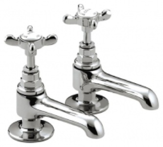 Wickes  Bristan 1901 Pair of Chrome Crosshead Basin Taps