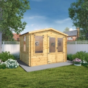 Wickes  Mercia 2.6 x 3.3m 19mm Log Thickness Log Cabin