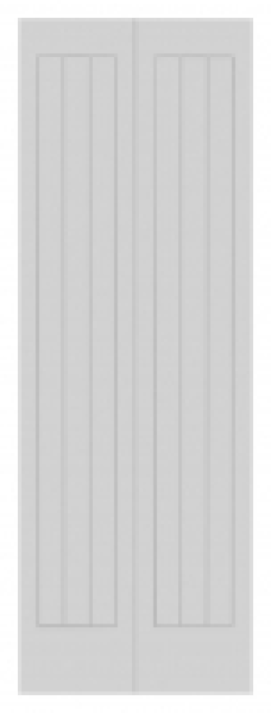 Wickes Geneva White Primed Bi-Fold Solid Core Door - 1947 x
